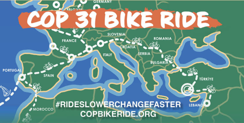 Sabato 5 Settembre: COP31 Bike Ride fa tappa a Trieste